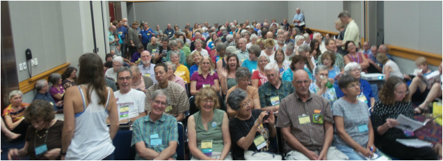 The audience for our workshop, "Moving from Capitalism Toward an Ecological Economy"